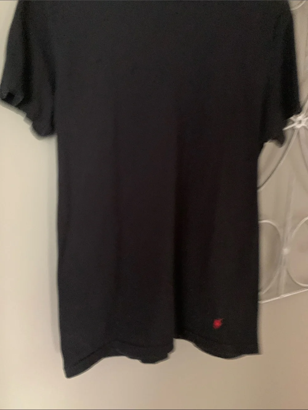 Polo by Ralph Lauren Black Short-Sleeve Crewneck Tee with Red Polo Logo
